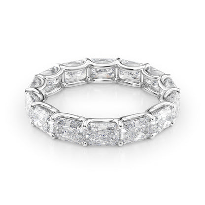 4ct Hermia Radiant Cut Moissanite Ring - Silver