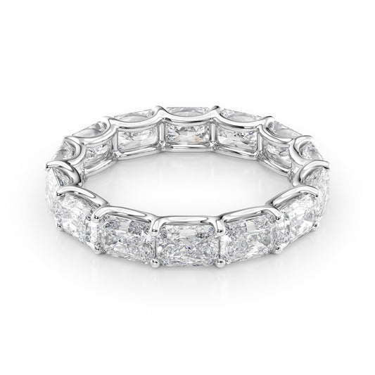 4ct Hermia Radiant Cut Moissanite Ring - Silver