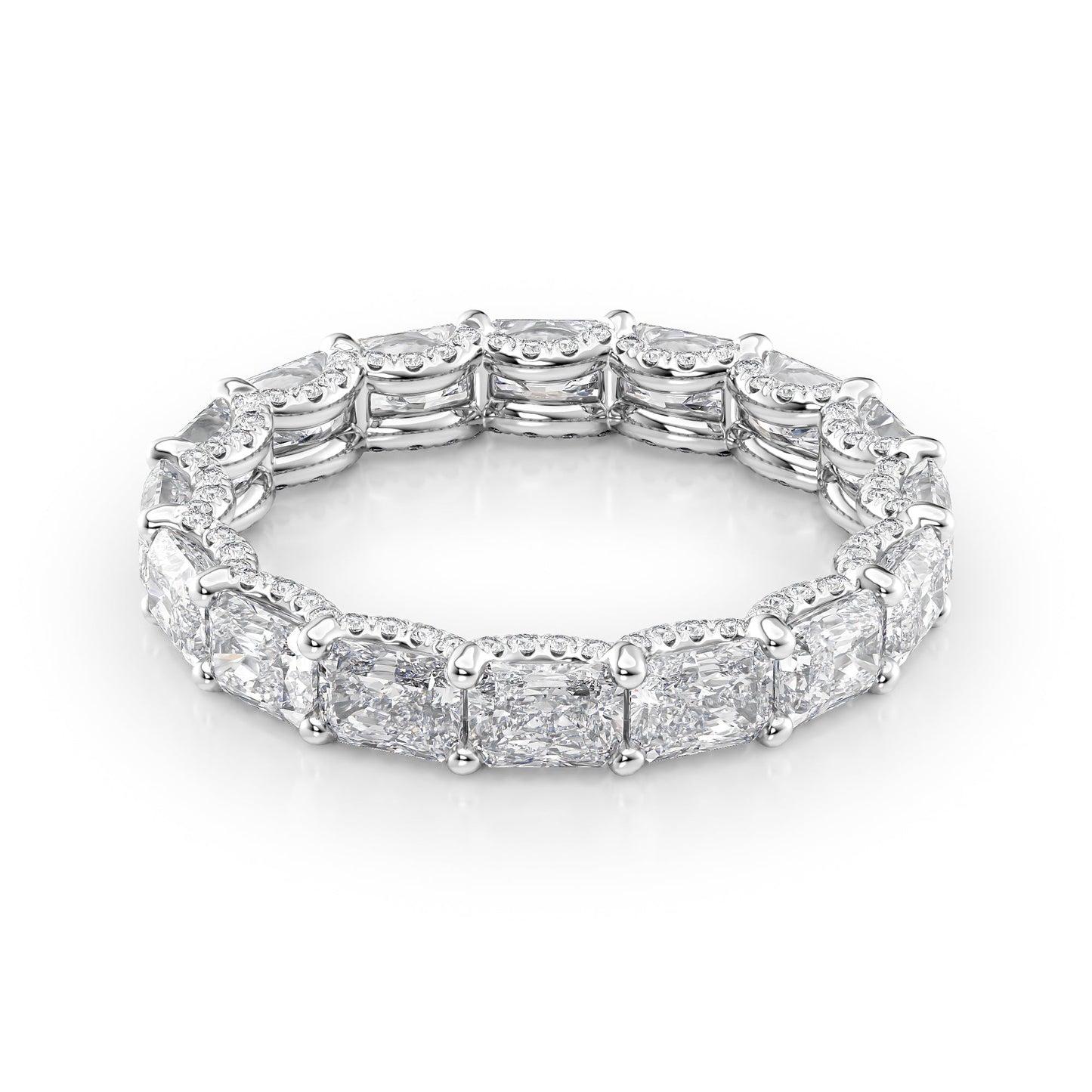 2.3ct Sirona Radiant Cut Moissanite Ring - Silver