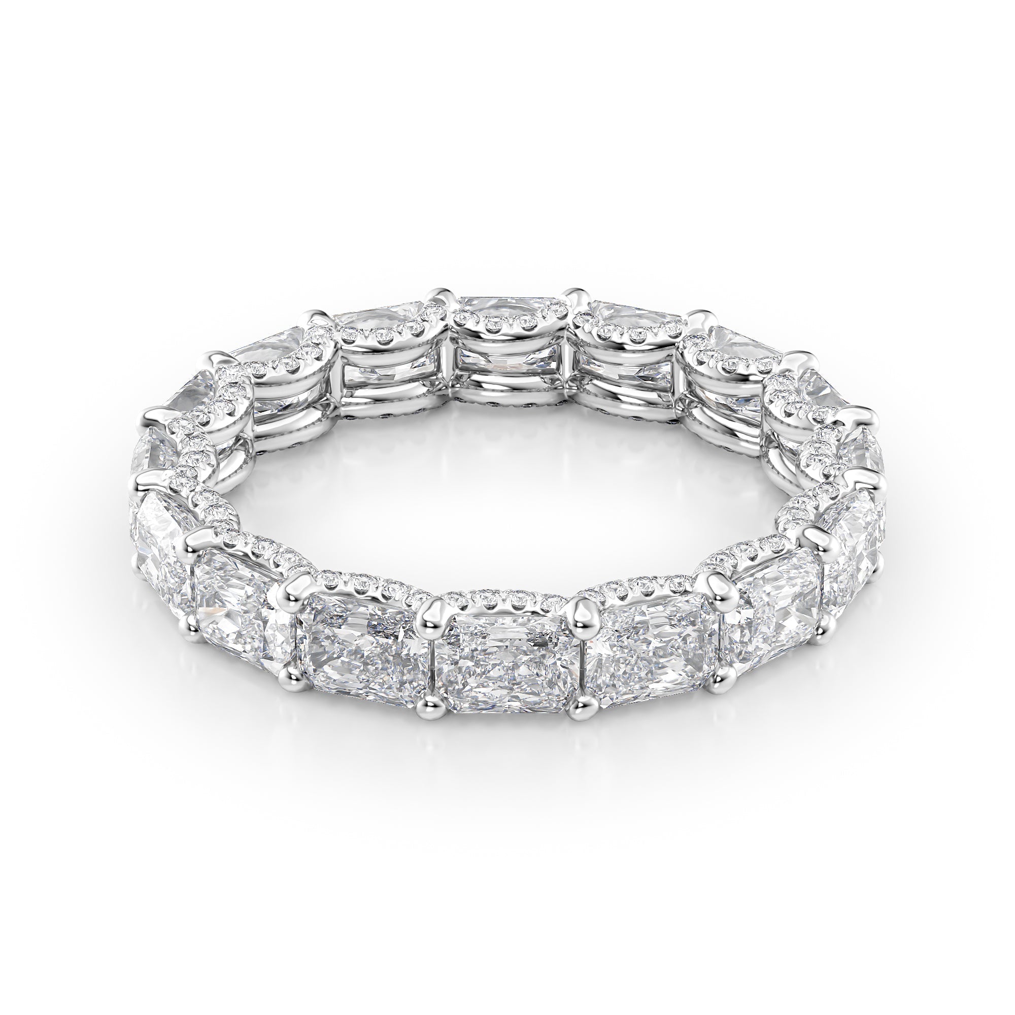 2.3ct Sirona Radiant Cut Moissanite Ring - Silver