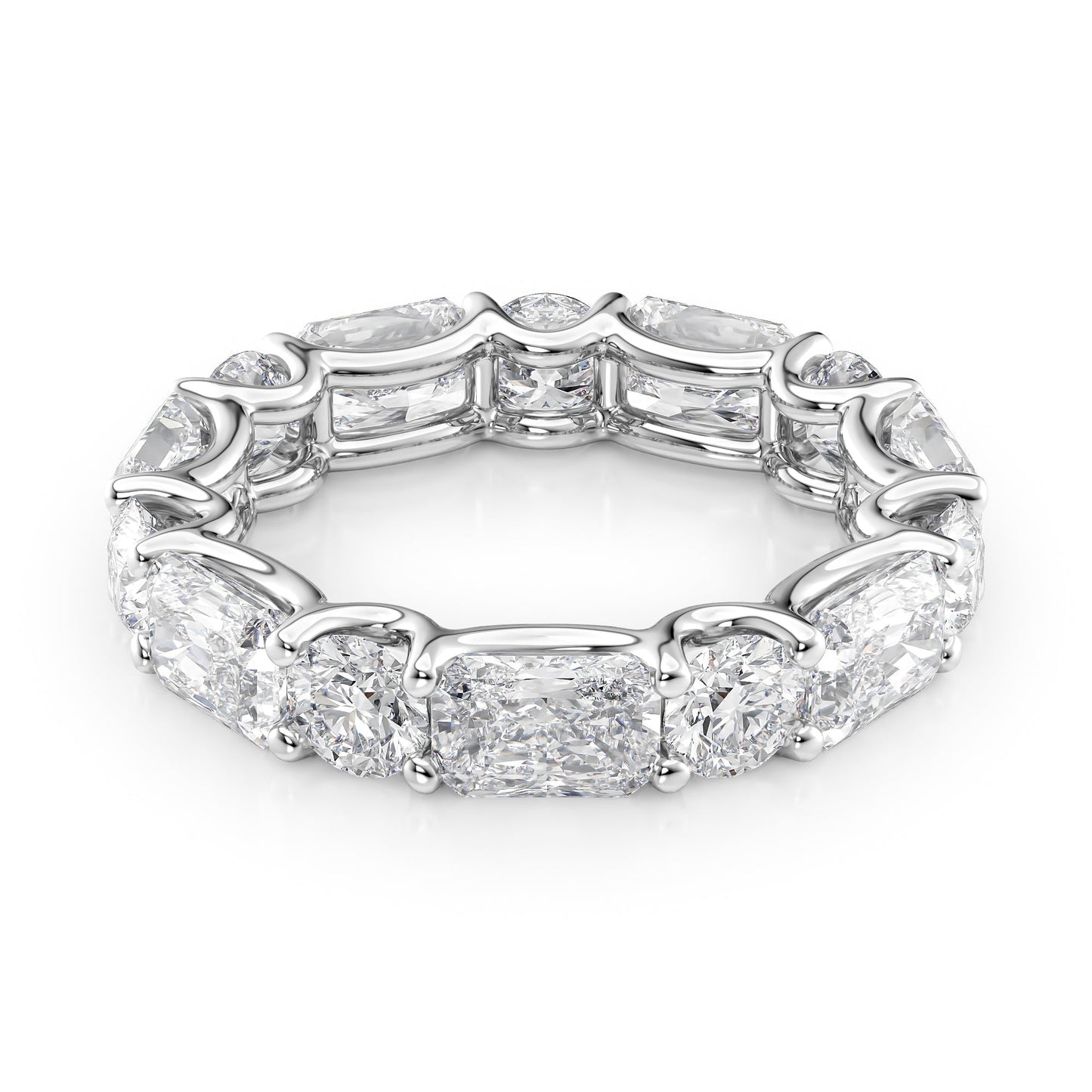 5.7ct Irina Round Cut Moissanite Ring - Silver