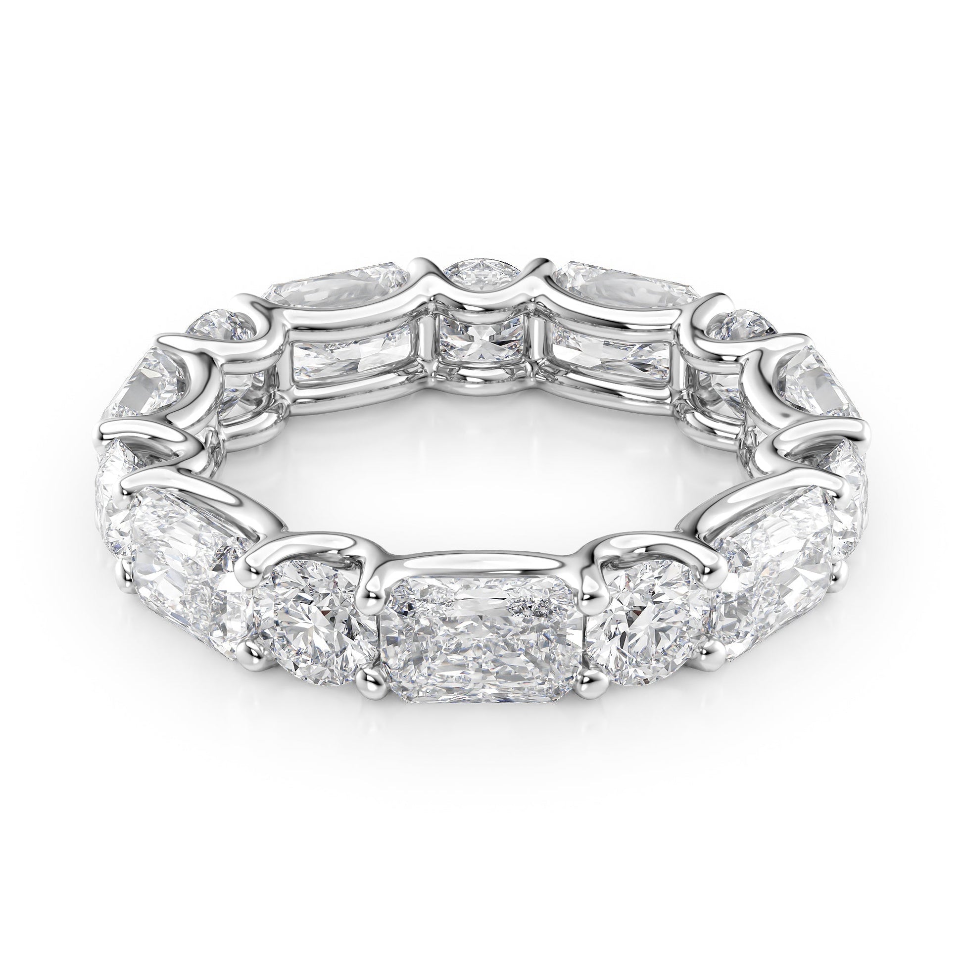 5.7ct Irina Round Cut Moissanite Ring - Silver