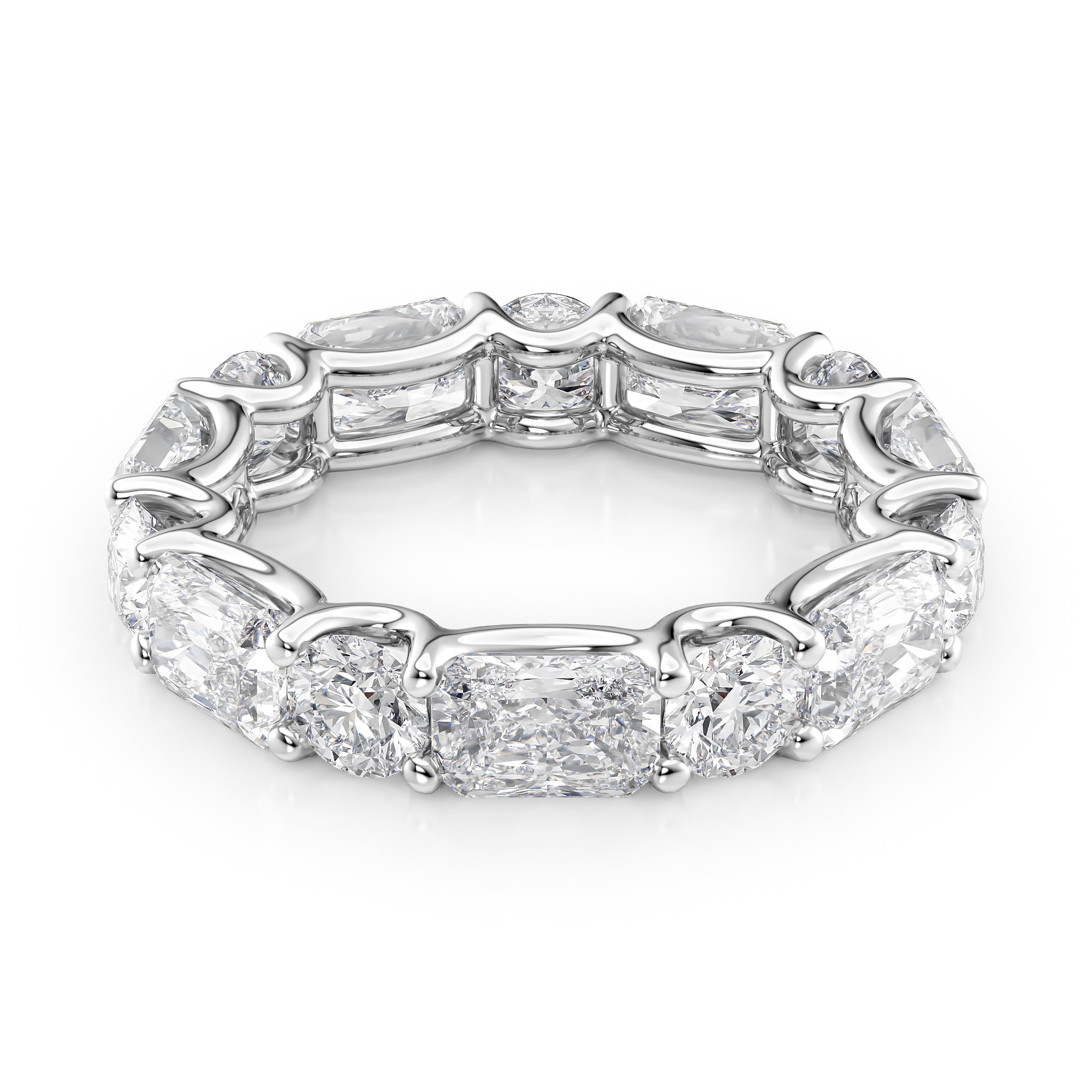 5.7ct Irina Round Cut Moissanite Ring - Silver
