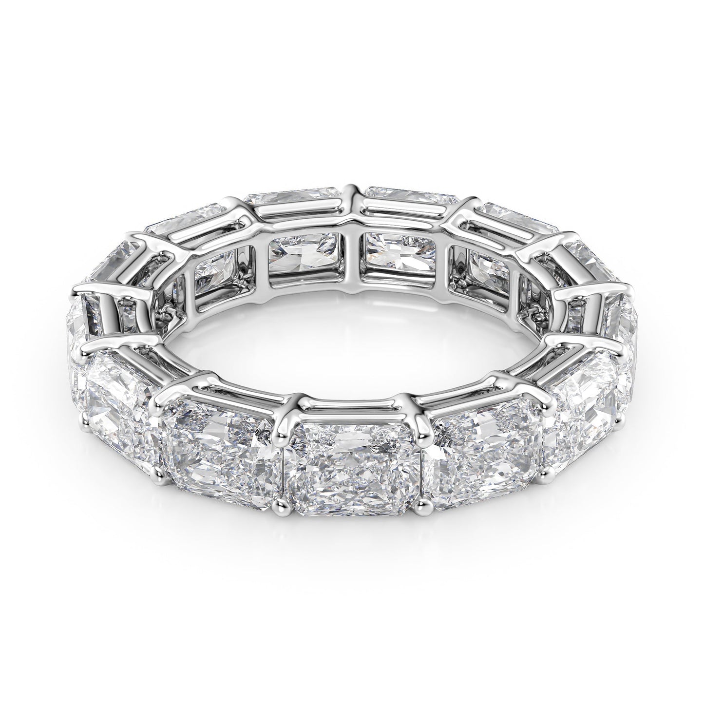 6ct Gildara Radiant Cut Moissanite Ring - Silver