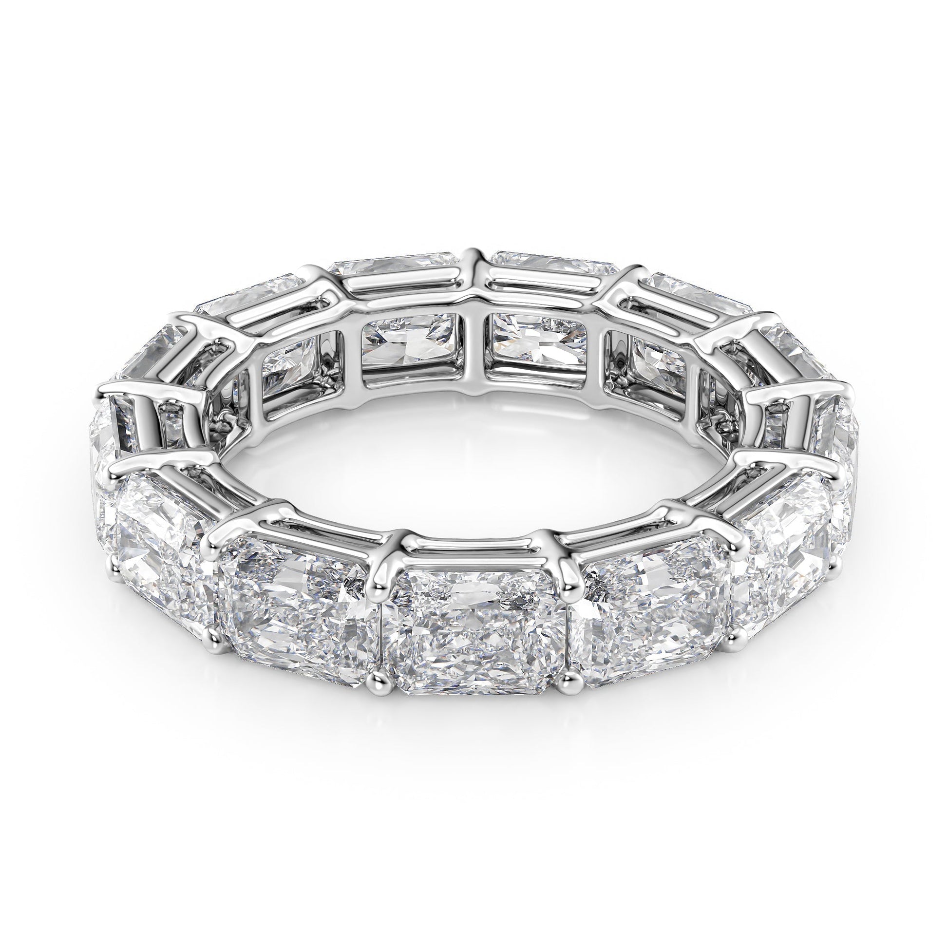 6ct Gildara Radiant Cut Moissanite Ring - Silver