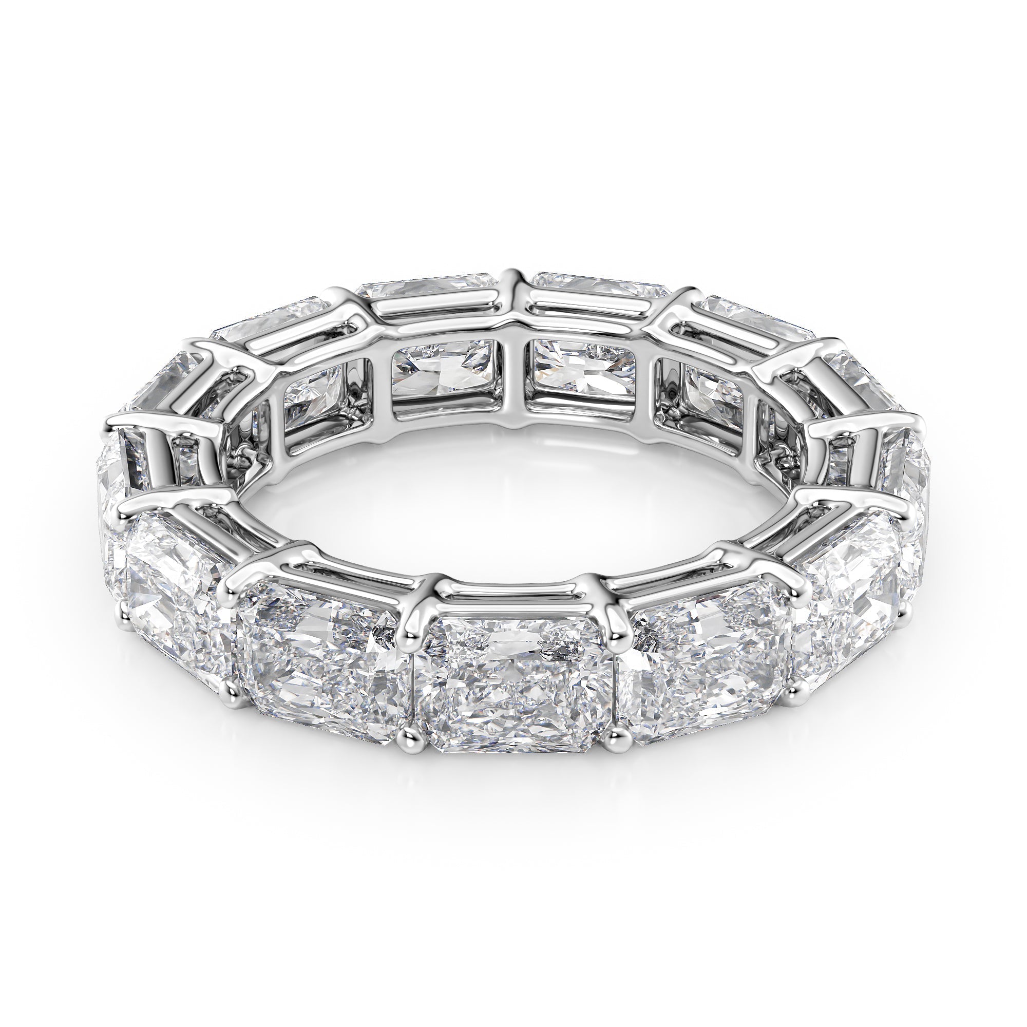 6ct Gildara Radiant Cut Moissanite Ring - Silver