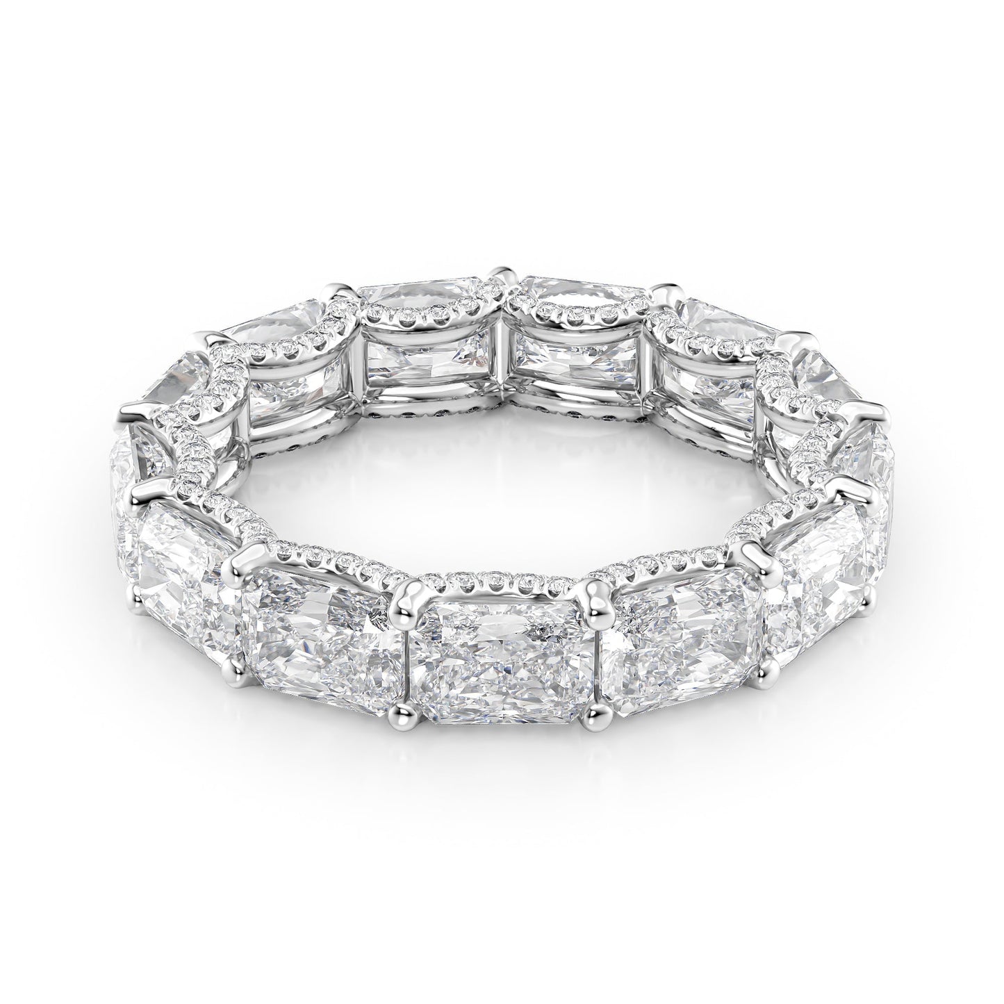 5.3ct Kaliana Radiant Cut Moissanite Ring - Silver