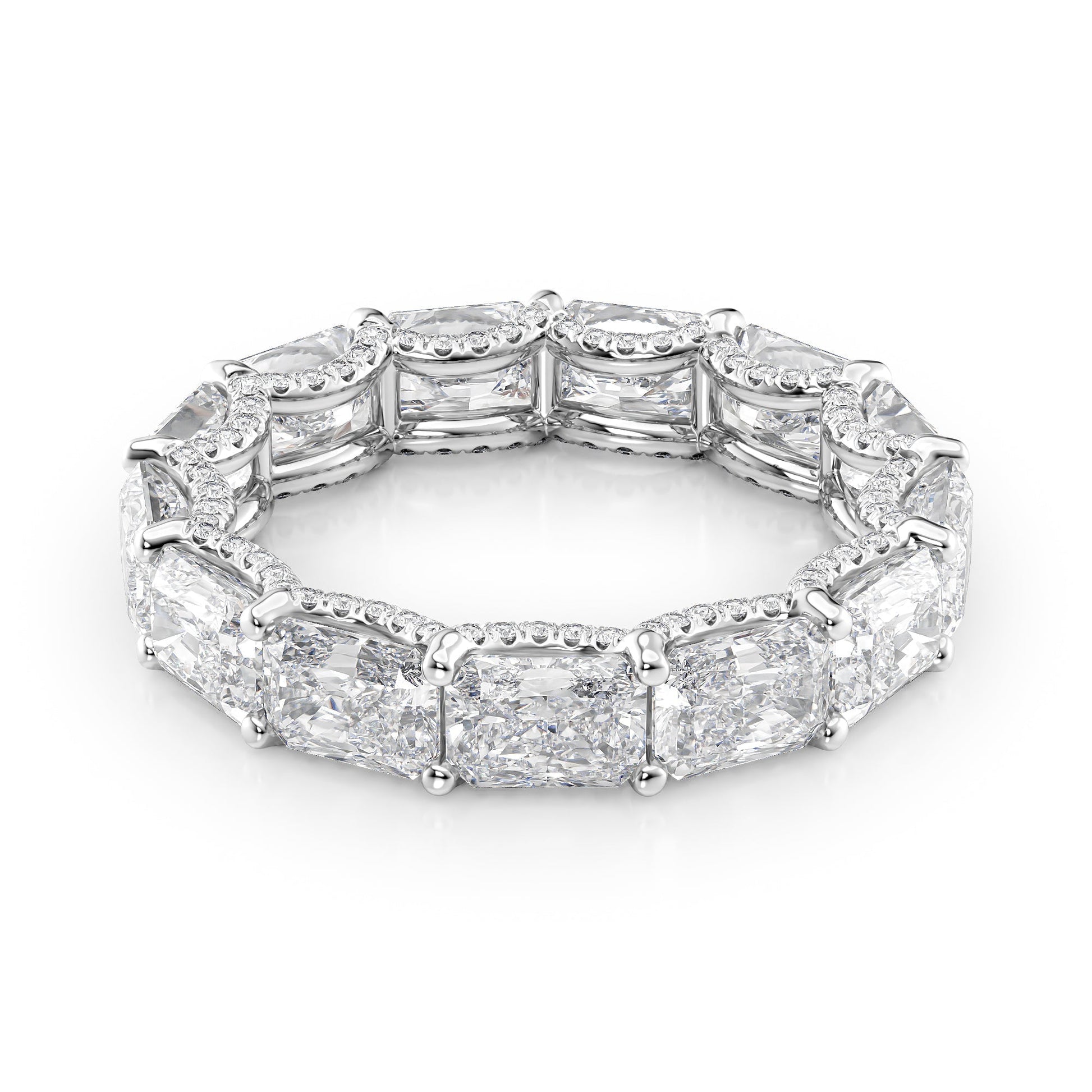 5.3ct Kaliana Radiant Cut Moissanite Ring - Silver
