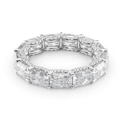 5.3ct Kaliana Radiant Cut Moissanite Ring - Silver