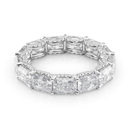 5.3ct Kaliana Radiant Cut Moissanite Ring - Silver