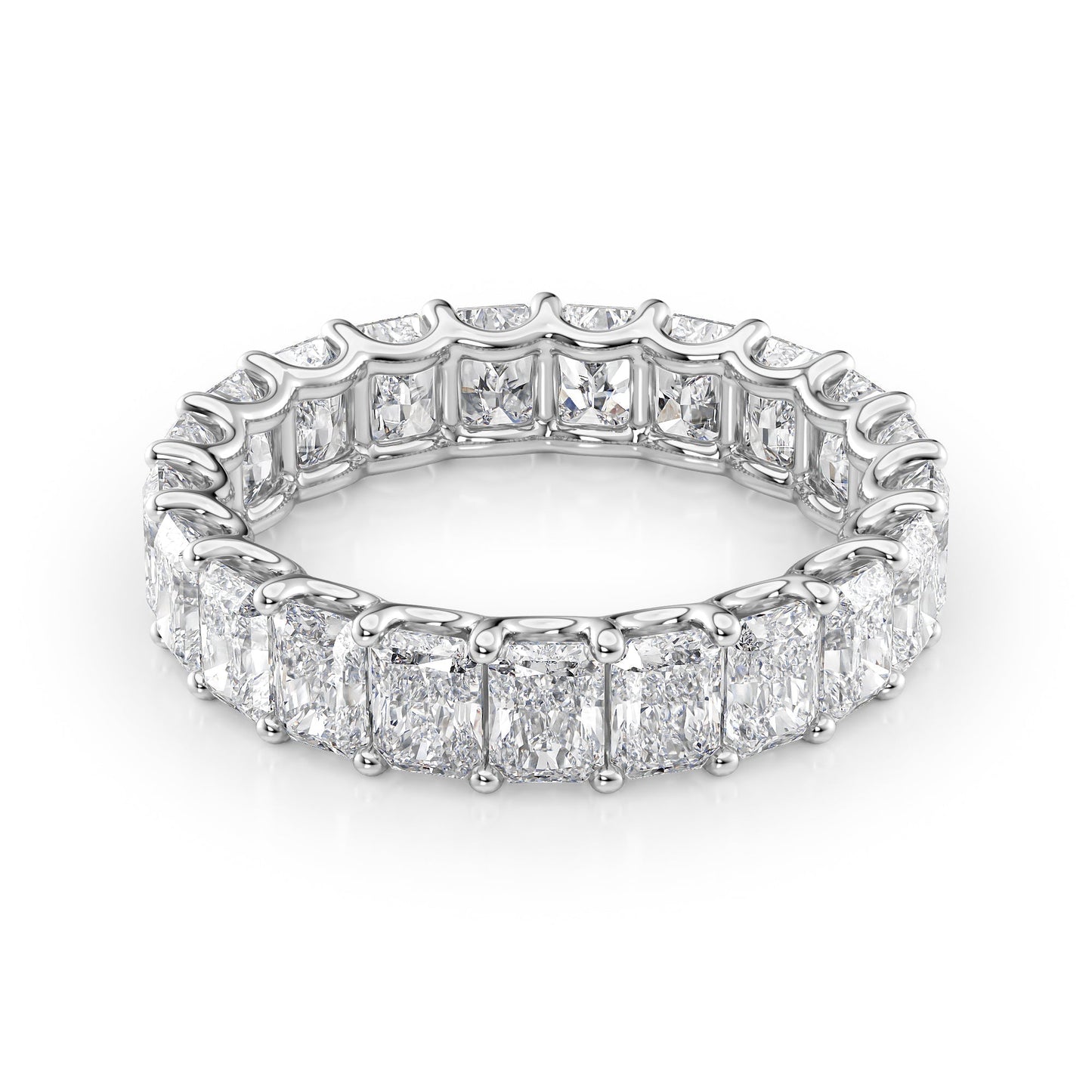 4ct Tobara Round Cut Moissanite Ring - Silver