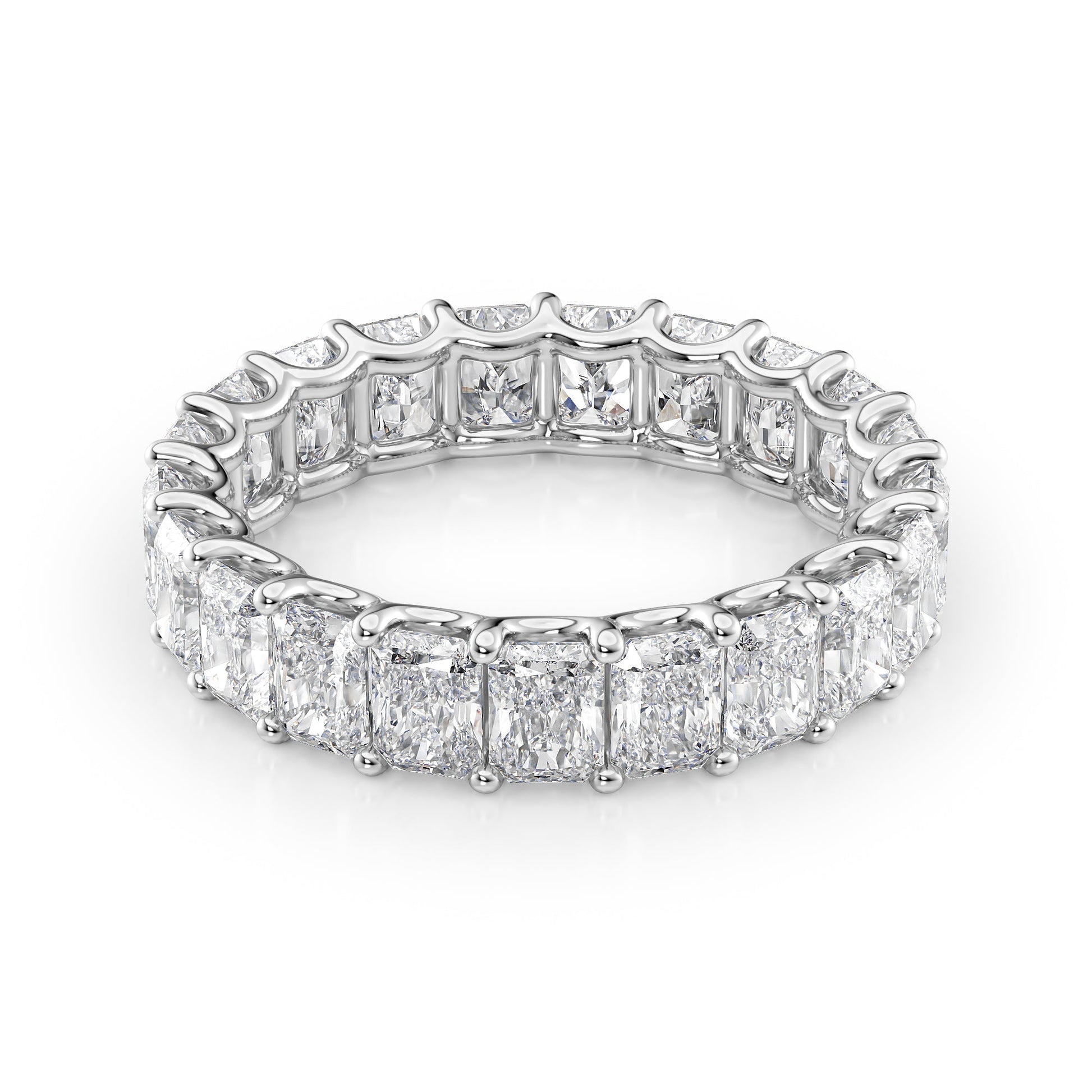 4ct Tobara Round Cut Moissanite Ring - Silver