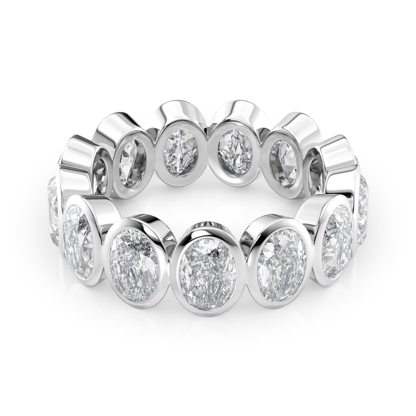 5ct Avesta Oval Cut Moissanite Ring - Silver