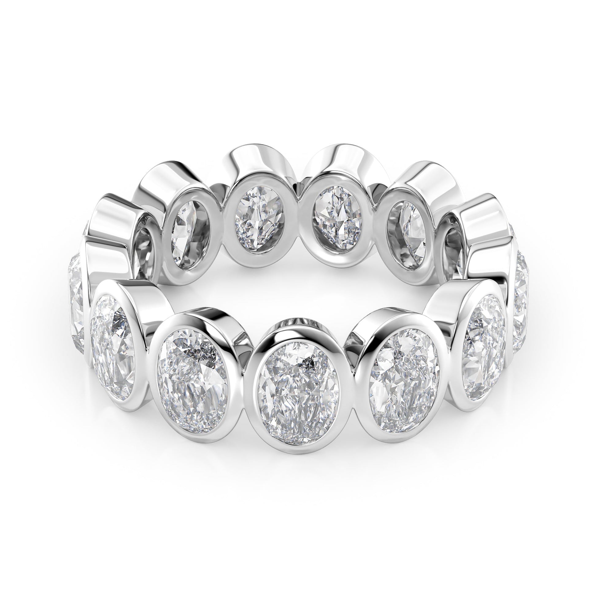 5ct Avesta Oval Cut Moissanite Ring - Silver
