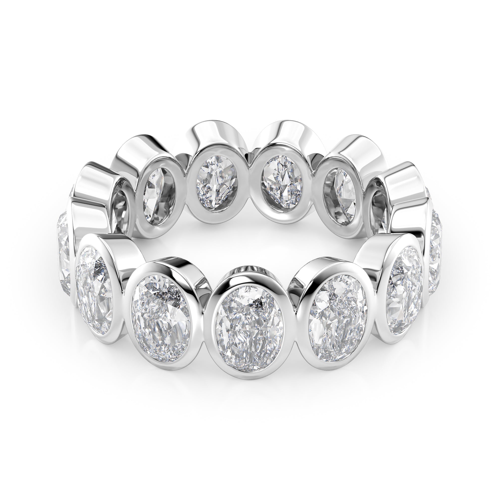 5ct Avesta Oval Cut Moissanite Ring - Silver
