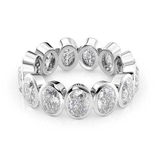 5ct Avesta Oval Cut Moissanite Ring - Silver