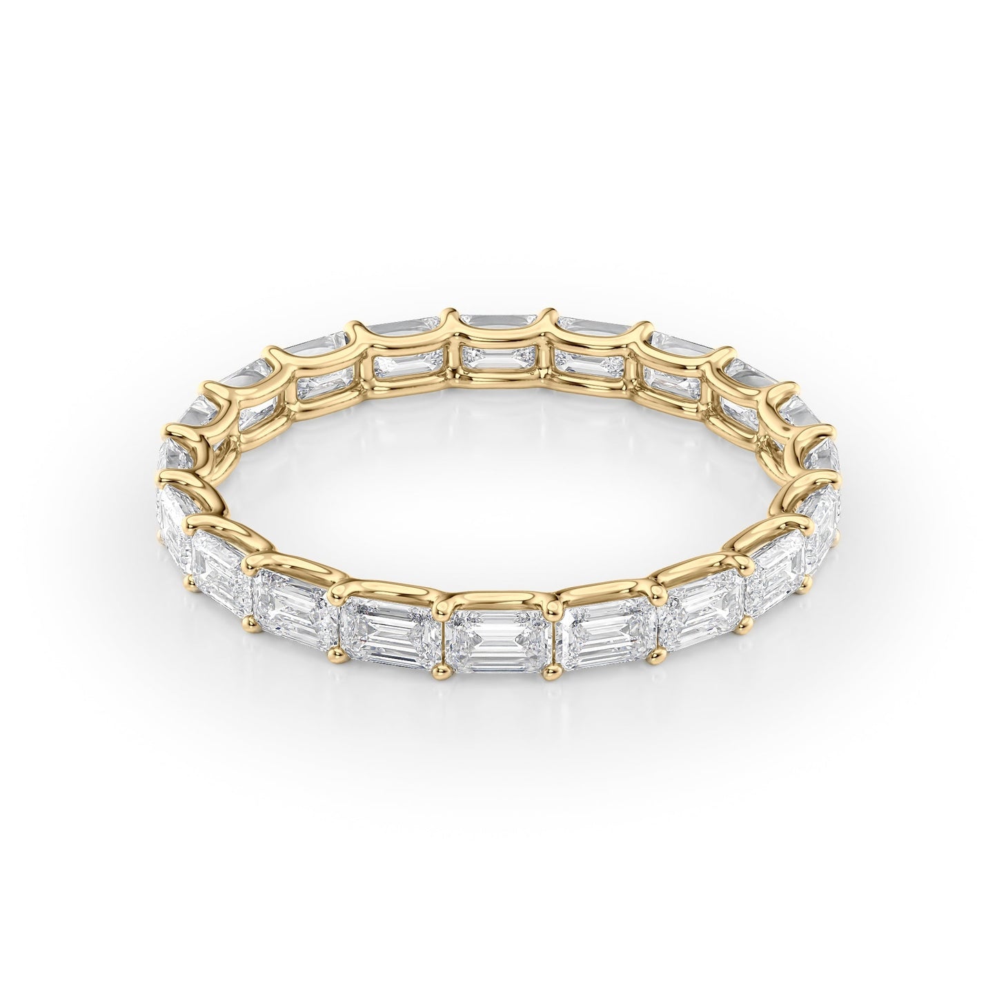 2ct Astraea Emerald Cut Moissanite Ring - Gold