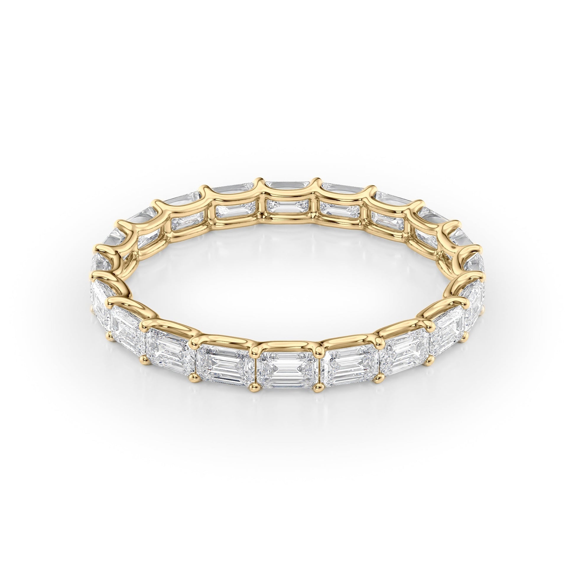 2ct Astraea Emerald Cut Moissanite Ring - Gold