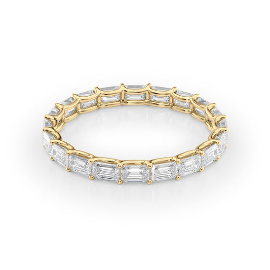 2ct Astraea Emerald Cut Moissanite Ring - Gold