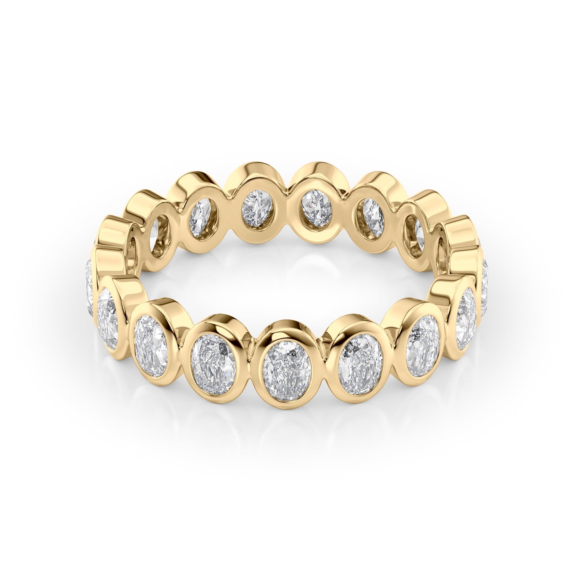 1.7ct Tamira Oval Cut Moissanite Ring - Gold