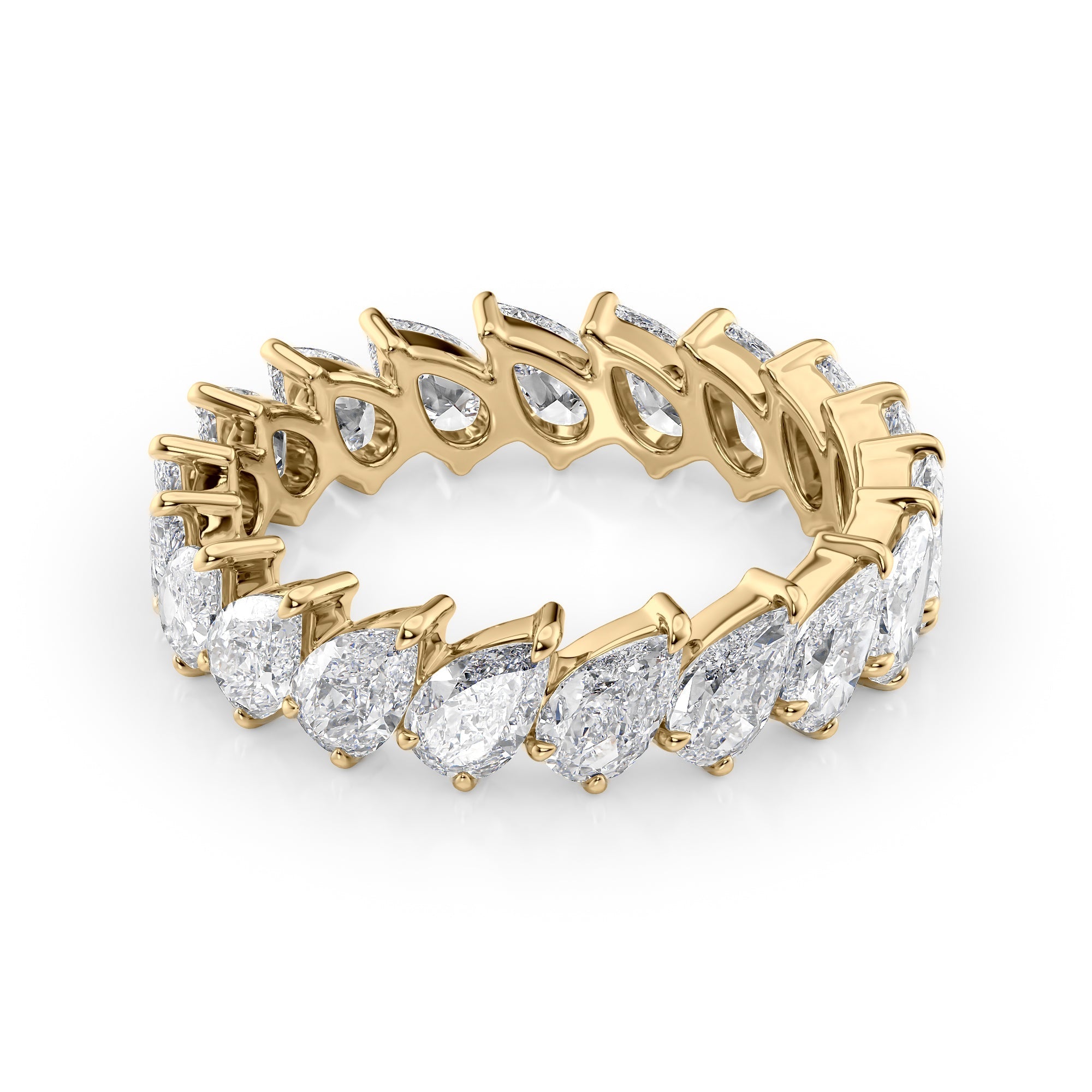 3ct Silvia Pear Cut Moissanite Ring - Gold