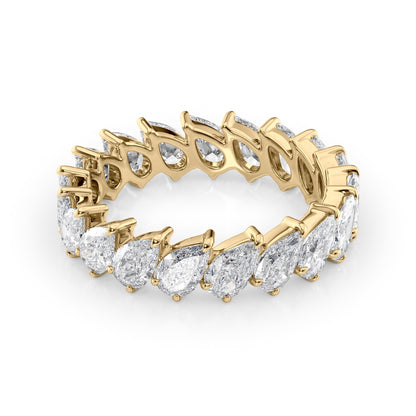3ct Silvia Pear Cut Moissanite Ring - Gold