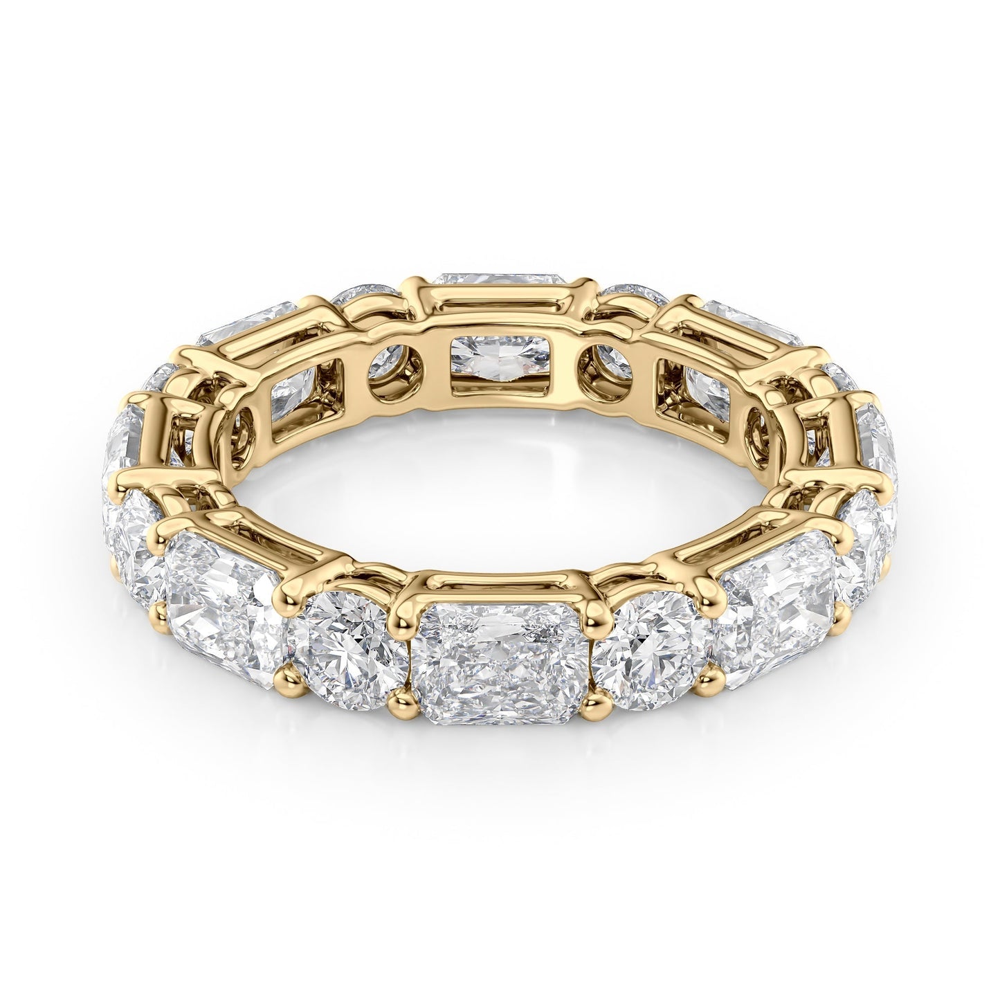 4.6ct Giona Round Cut Moissanite Ring - Gold