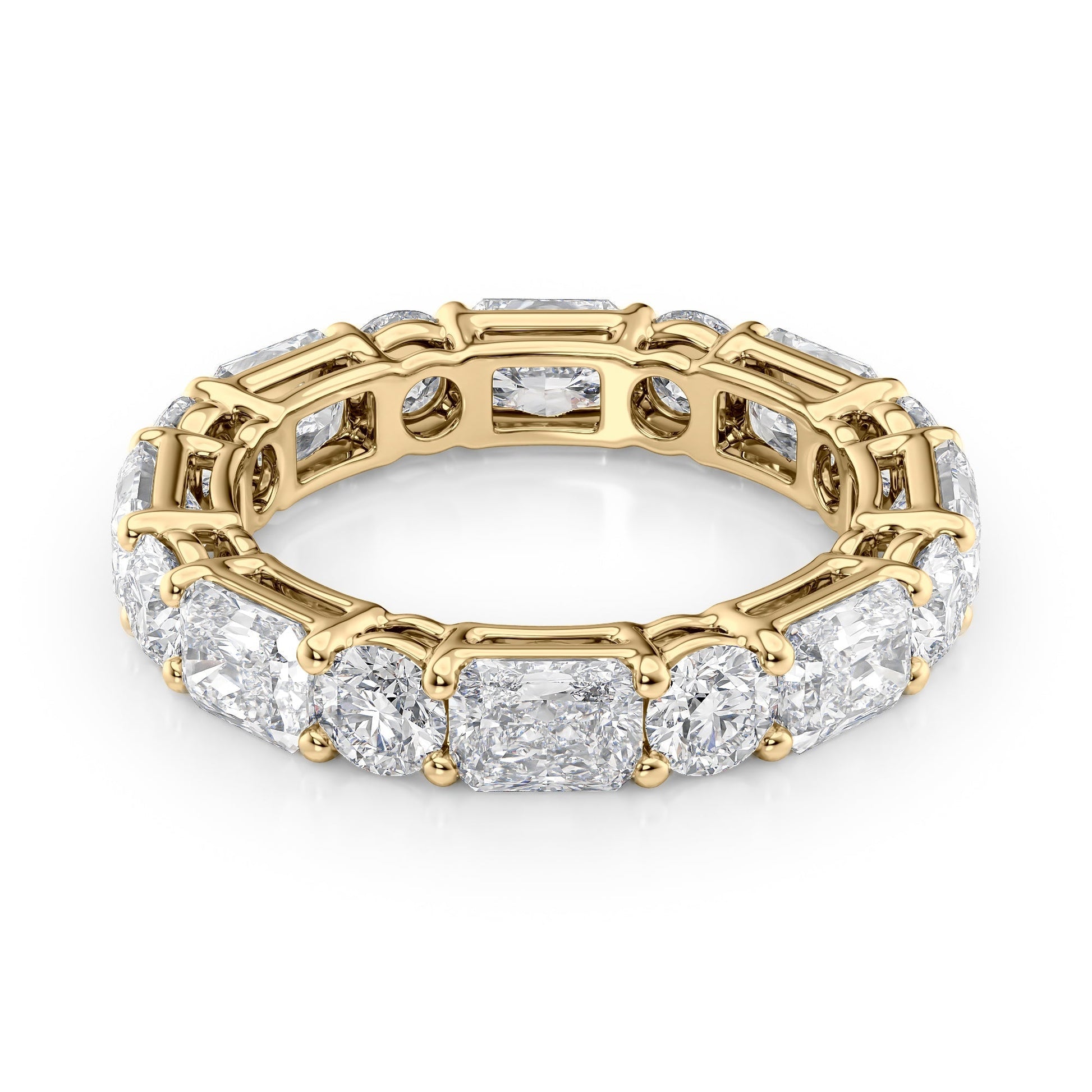 4.6ct Giona Round Cut Moissanite Ring - Gold