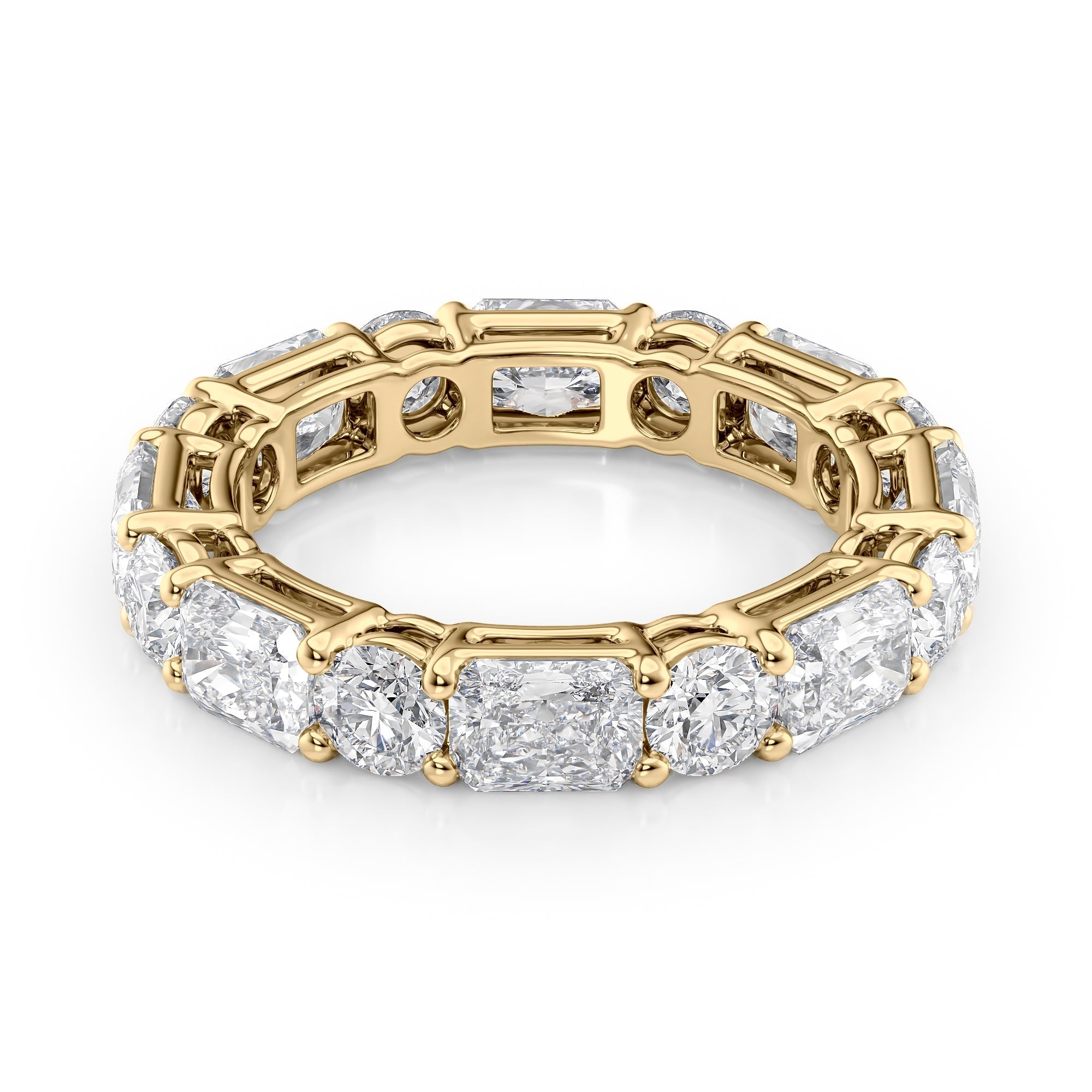 4.6ct Giona Round Cut Moissanite Ring - Gold