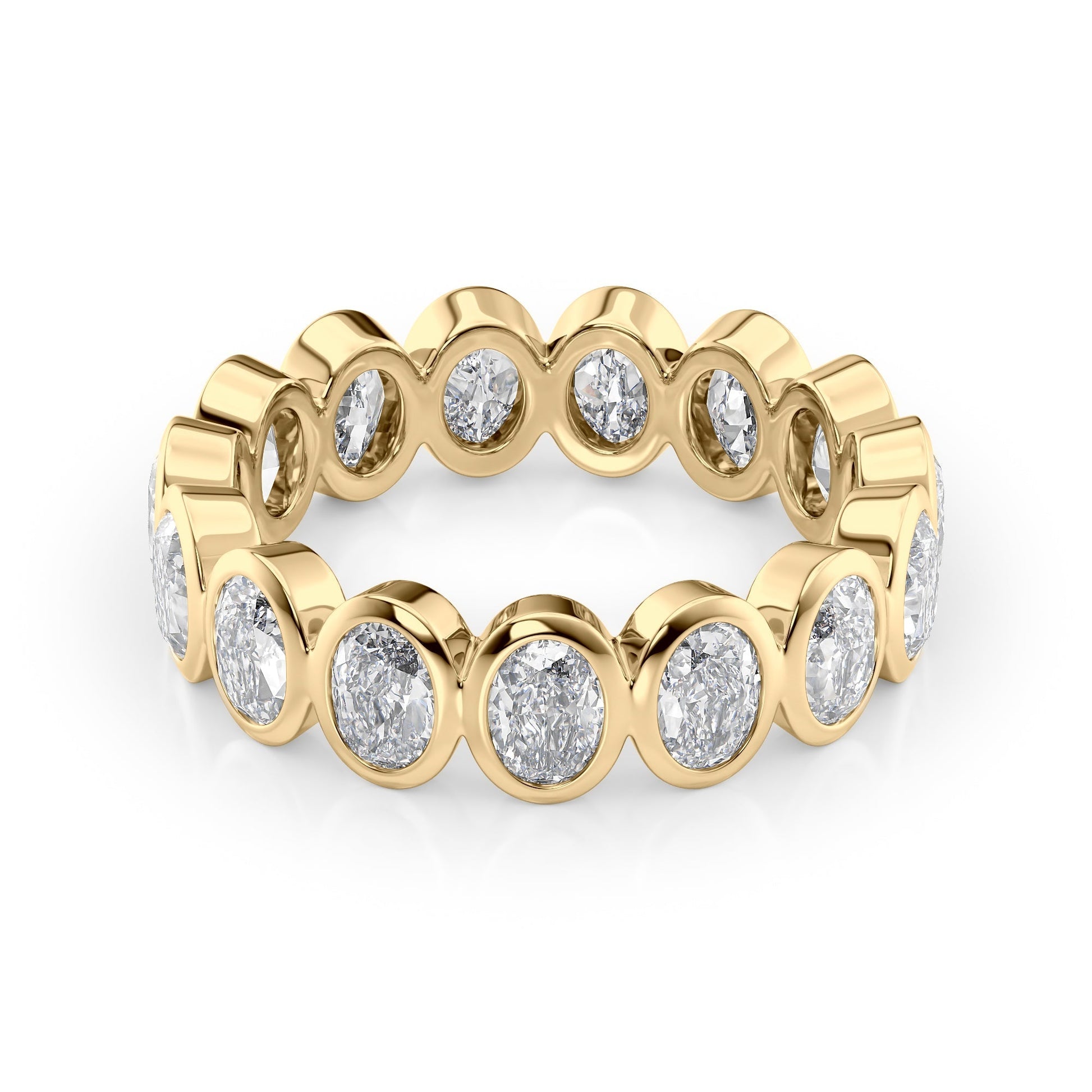 4ct Peronella Oval Cut Moissanite Ring - Gold