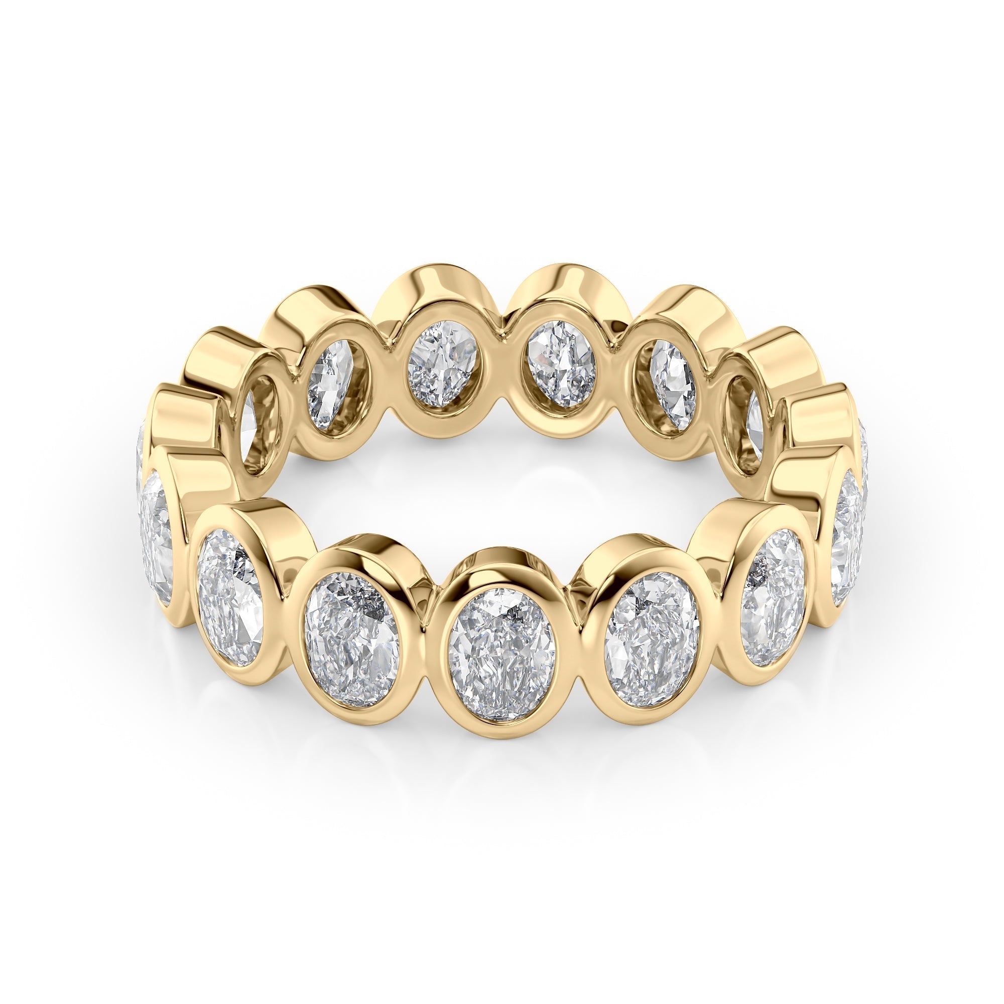 4ct Peronella Oval Cut Moissanite Ring - Gold