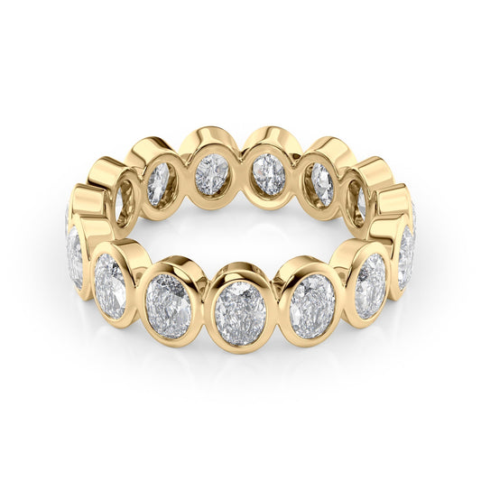 4ct Peronella Oval Cut Moissanite Ring - Gold