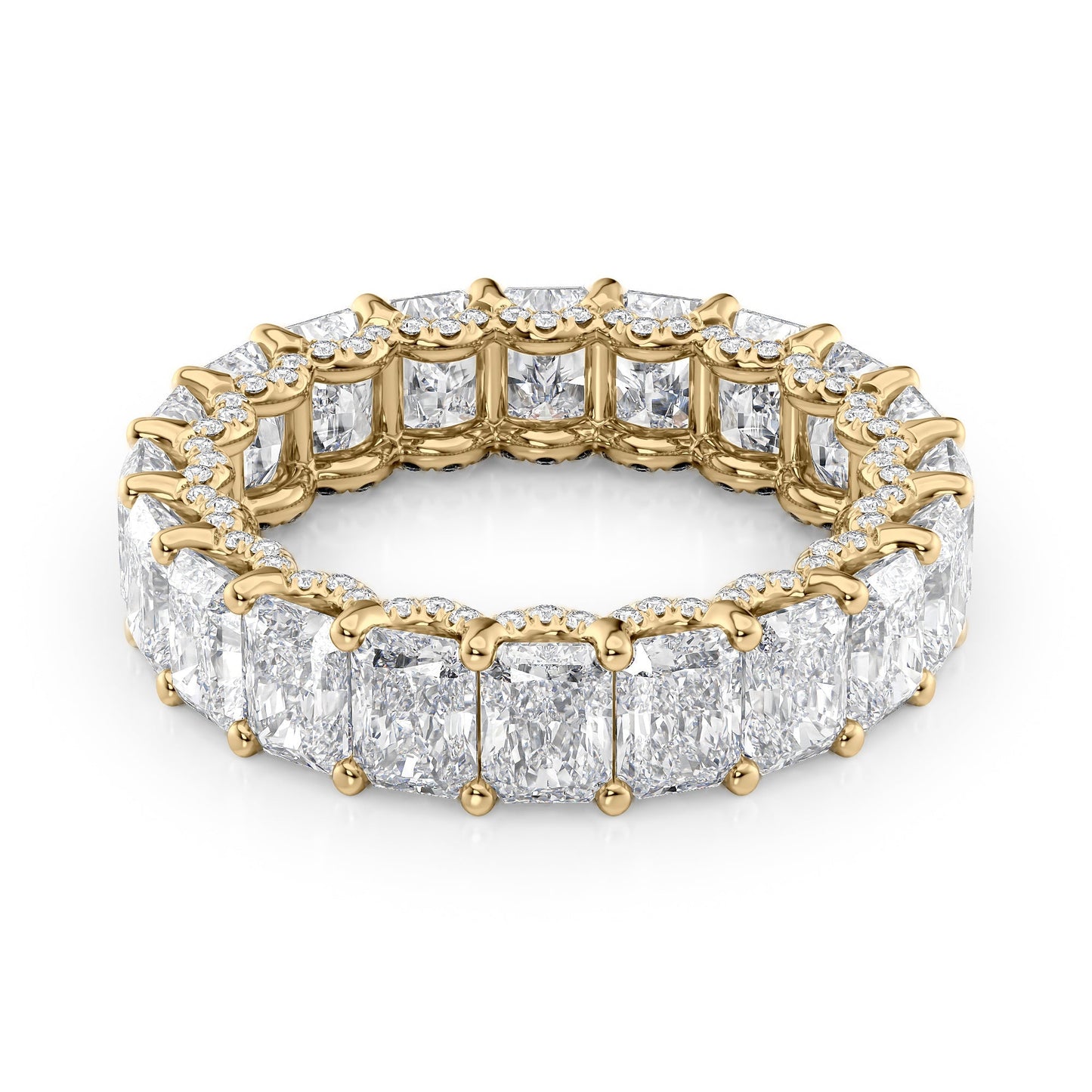 6.3ct Marika Round Cut Moissanite Ring - Gold