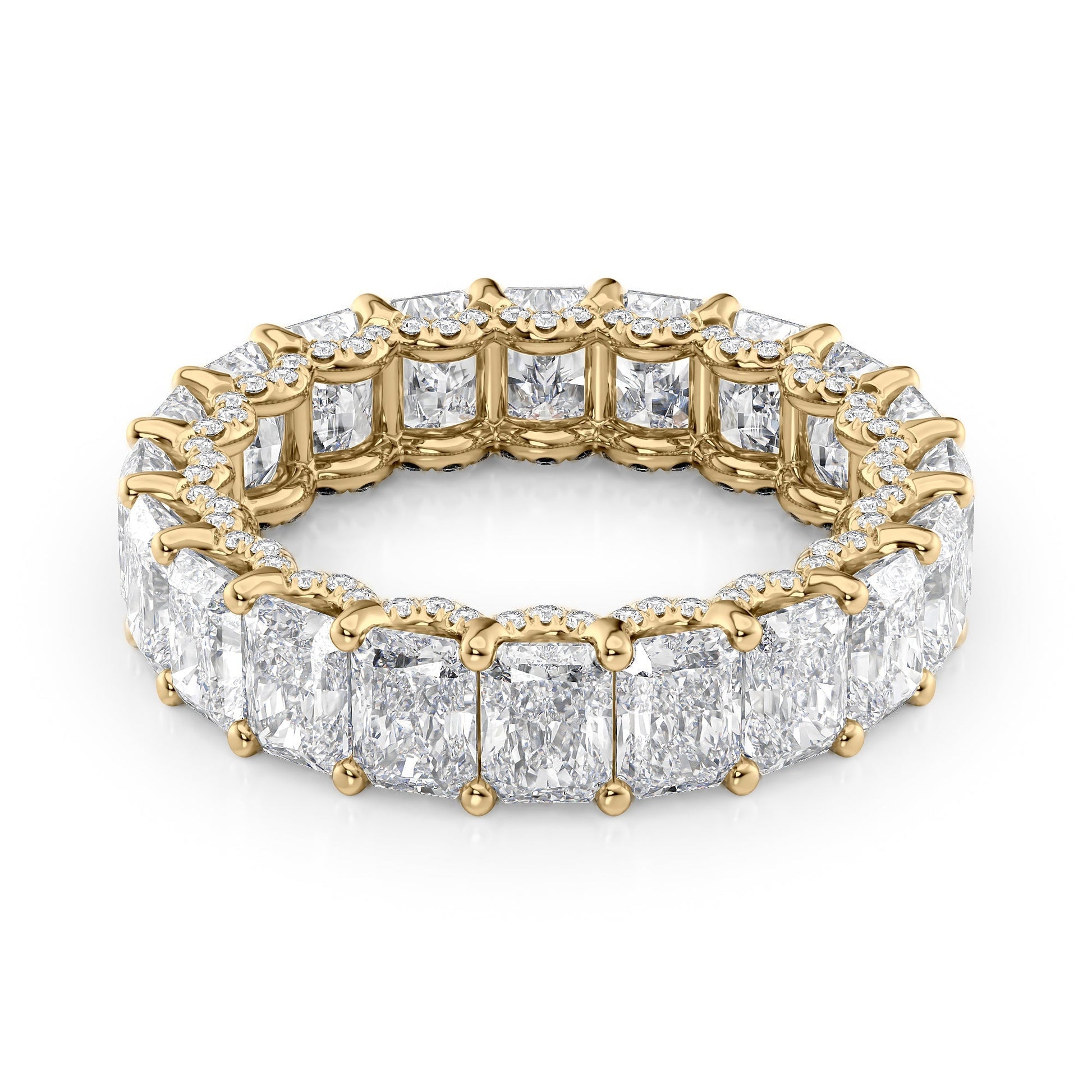 6.3ct Marika Round Cut Moissanite Ring - Gold