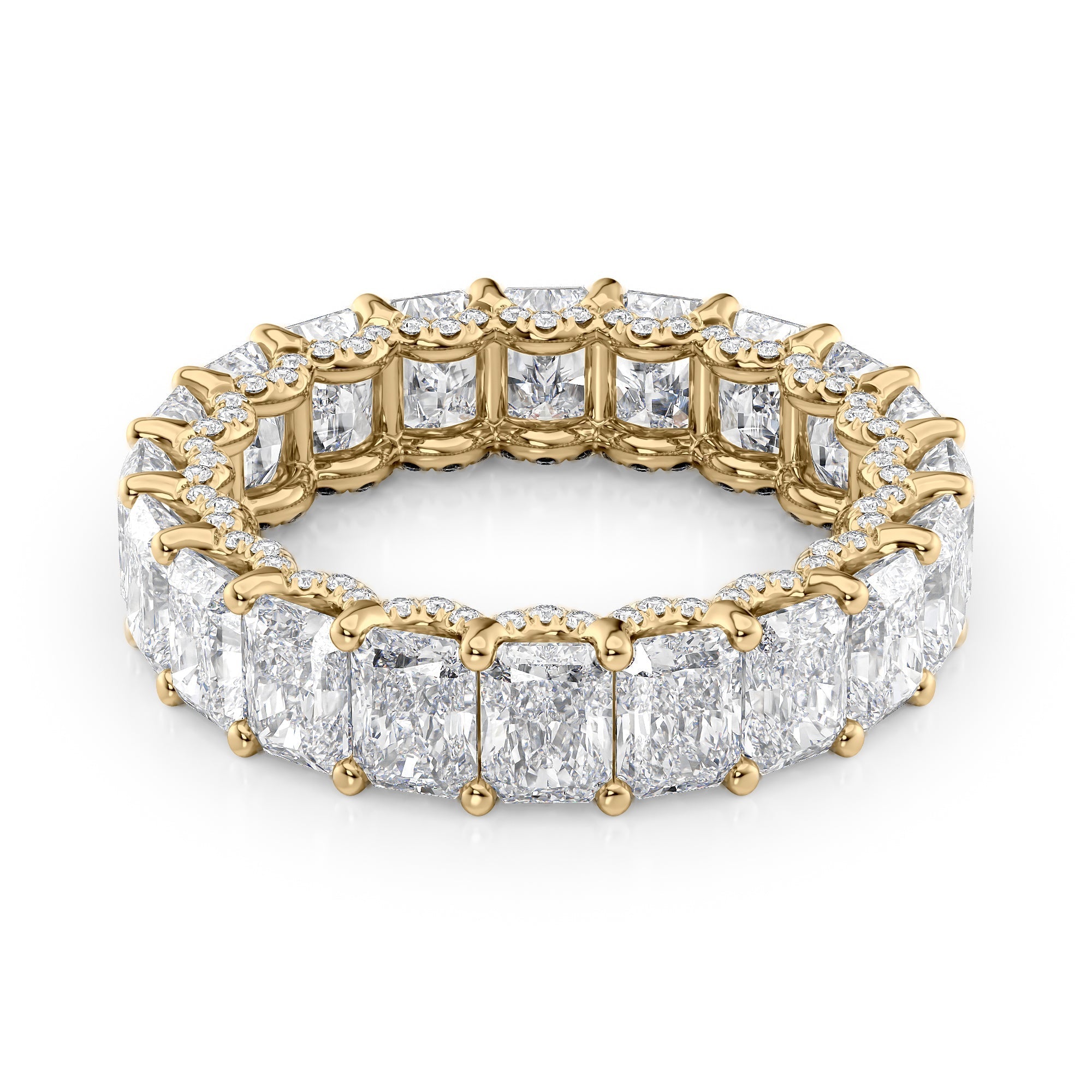 6.3ct Marika Round Cut Moissanite Ring - Gold