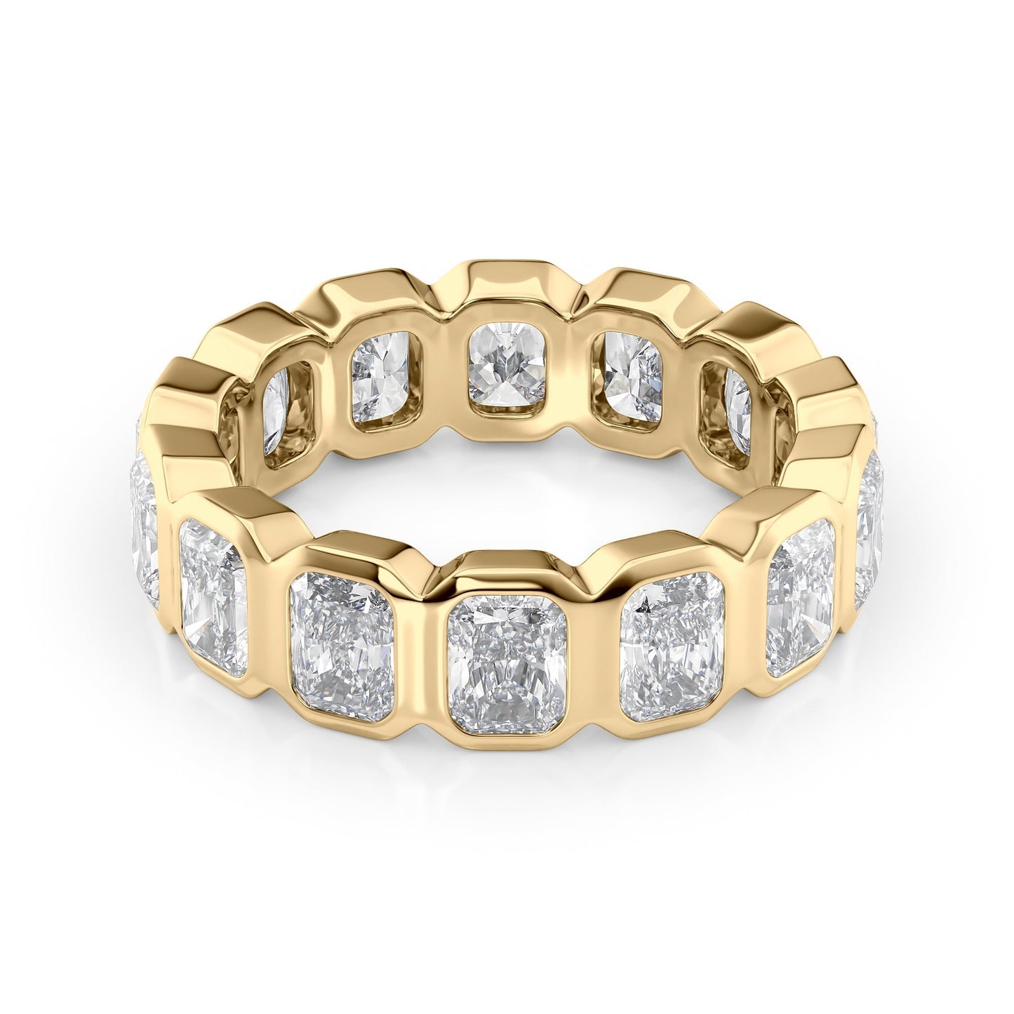 4ct Chastity Round Cut Moissanite Ring - Gold
