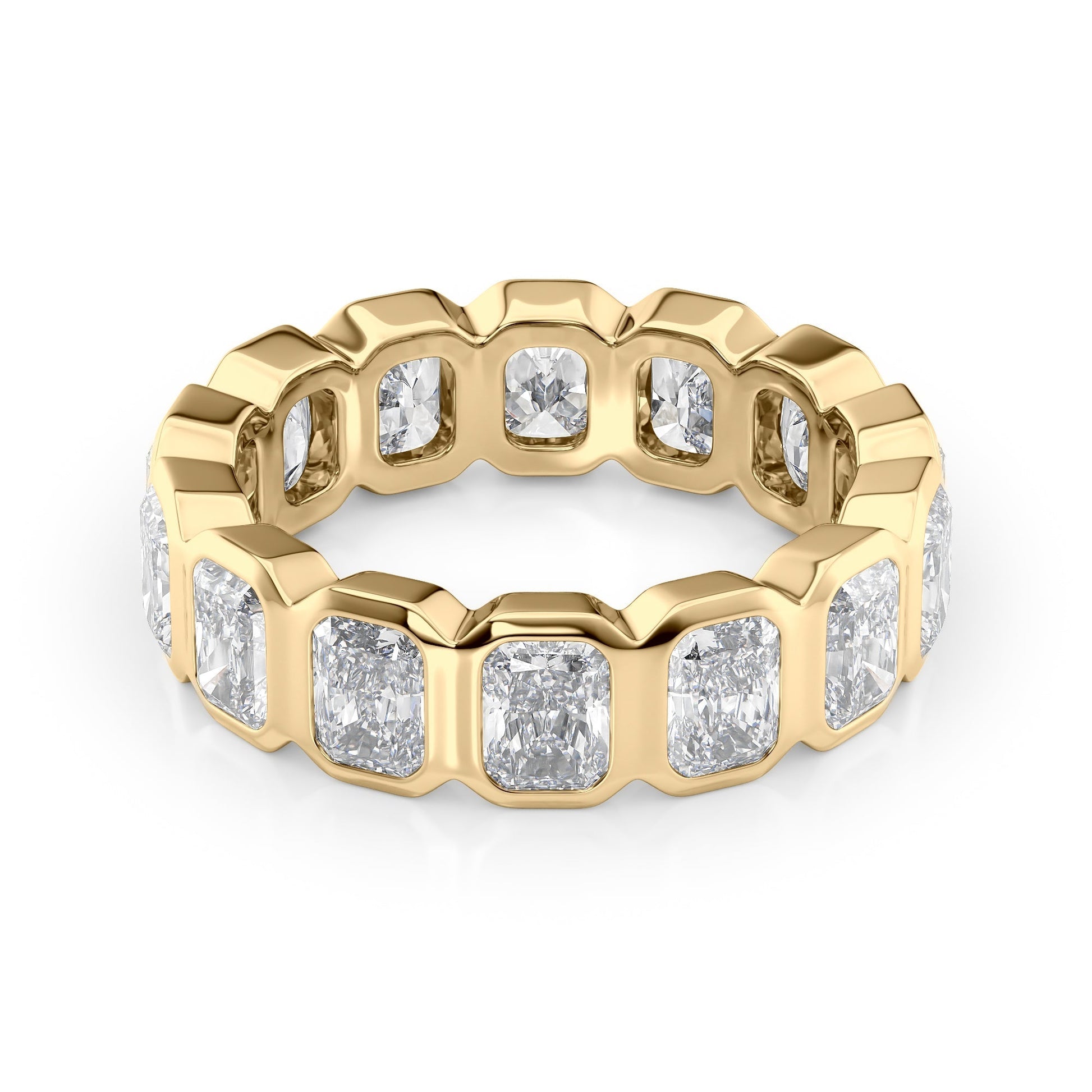 4ct Chastity Round Cut Moissanite Ring - Gold