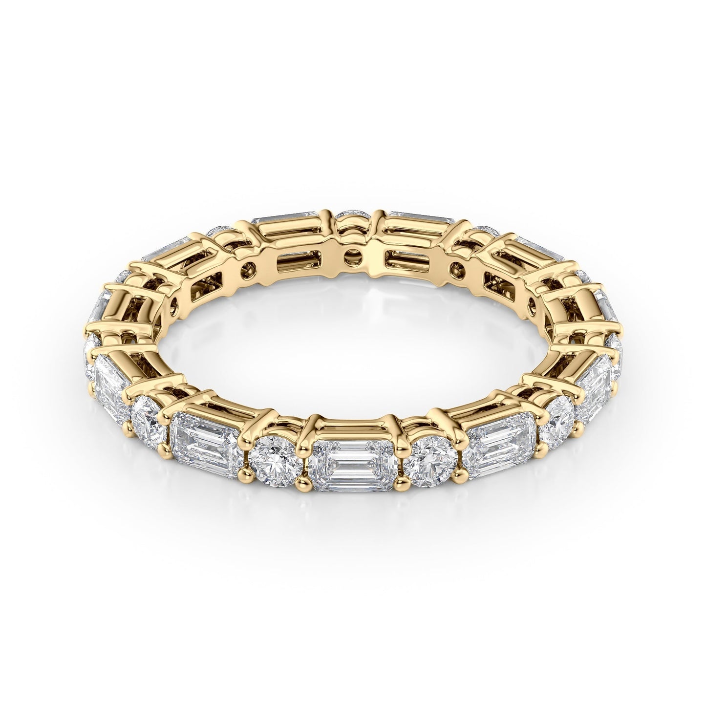 2.1ct Fenara Round Cut Moissanite Ring - Gold