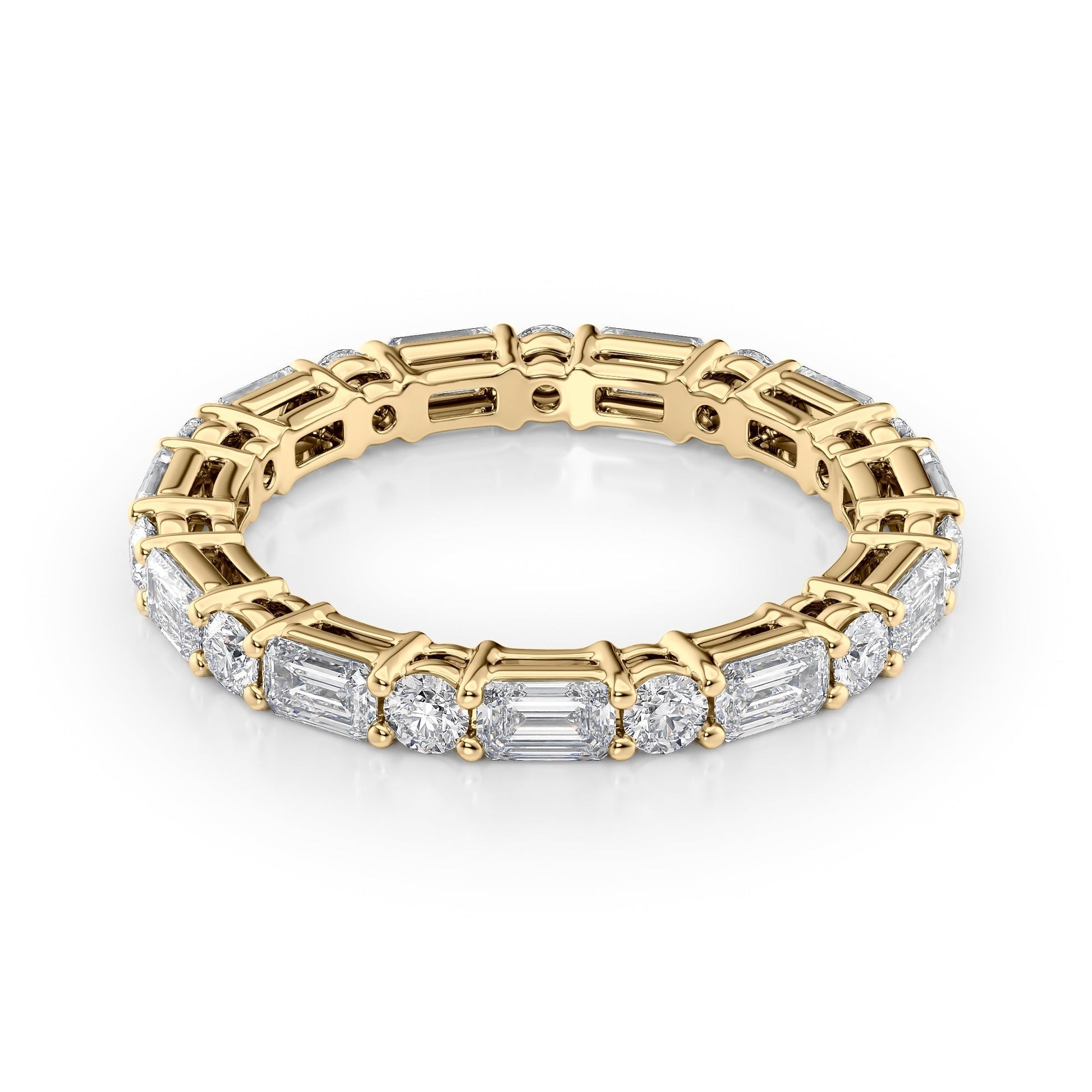 2.1ct Fenara Round Cut Moissanite Ring - Gold