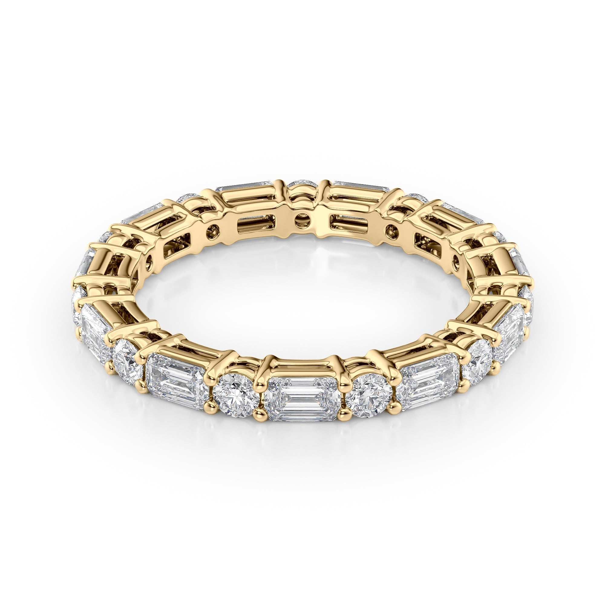 2.1ct Fenara Round Cut Moissanite Ring - Gold