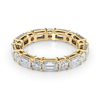 4ct Elina Round Cut Moissanite Ring - Gold