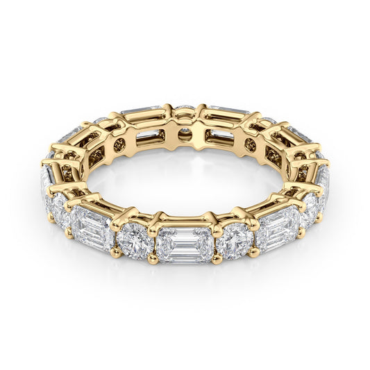 4ct Elina Round Cut Moissanite Ring - Gold