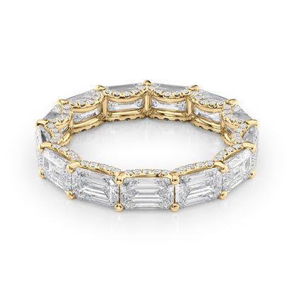 5.3ct Caprice Emerald Cut Moissanite Ring - Gold