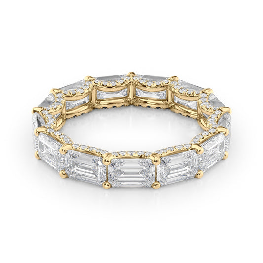 5.3ct Caprice Emerald Cut Moissanite Ring - Gold