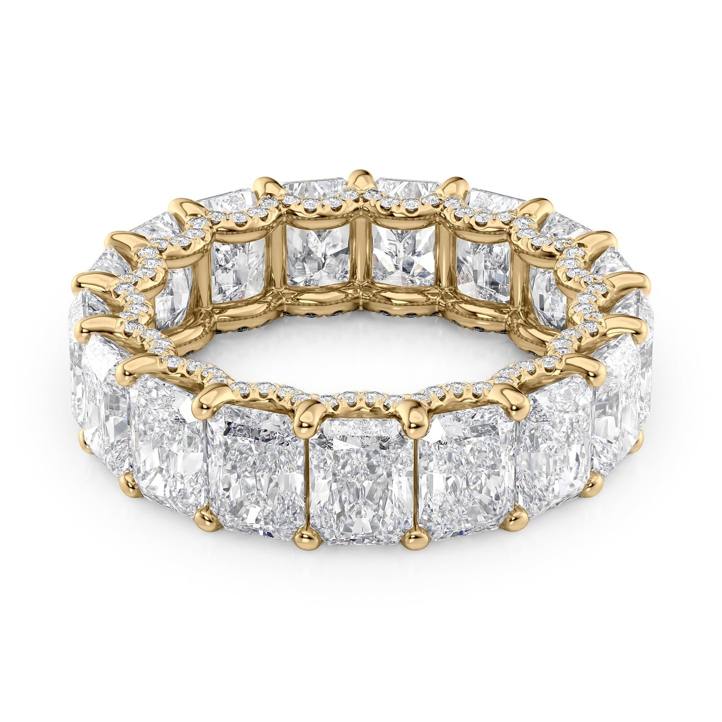 8.3ct Heike Round Cut Moissanite Ring - Gold