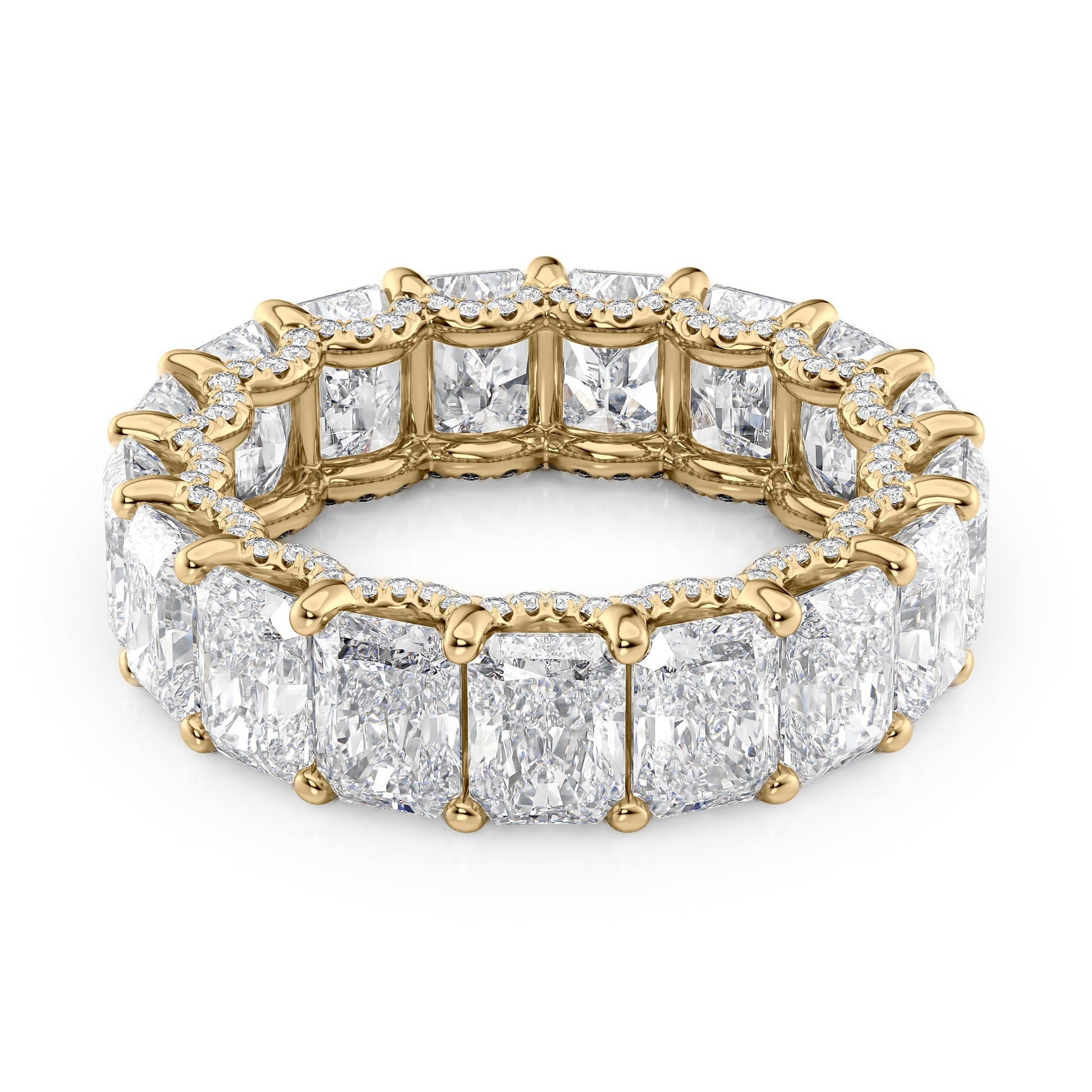 8.3ct Heike Round Cut Moissanite Ring - Gold