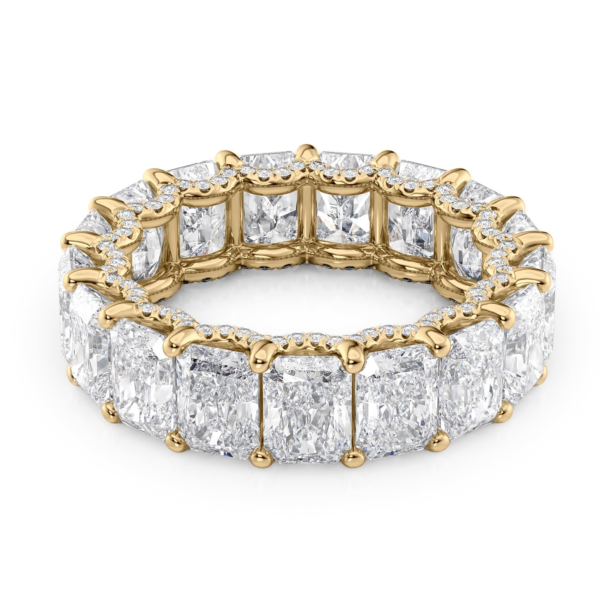 8.3ct Heike Round Cut Moissanite Ring - Gold