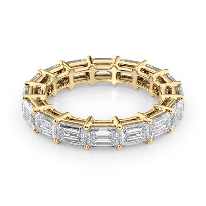 4.5ct Kristina Emerald Cut Moissanite Ring - Gold