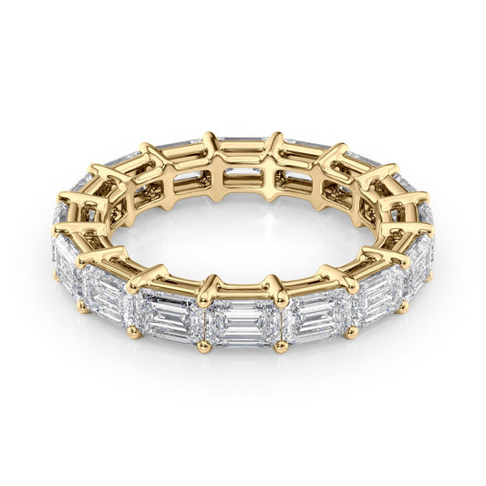 4.5ct Kristina Emerald Cut Moissanite Ring - Gold