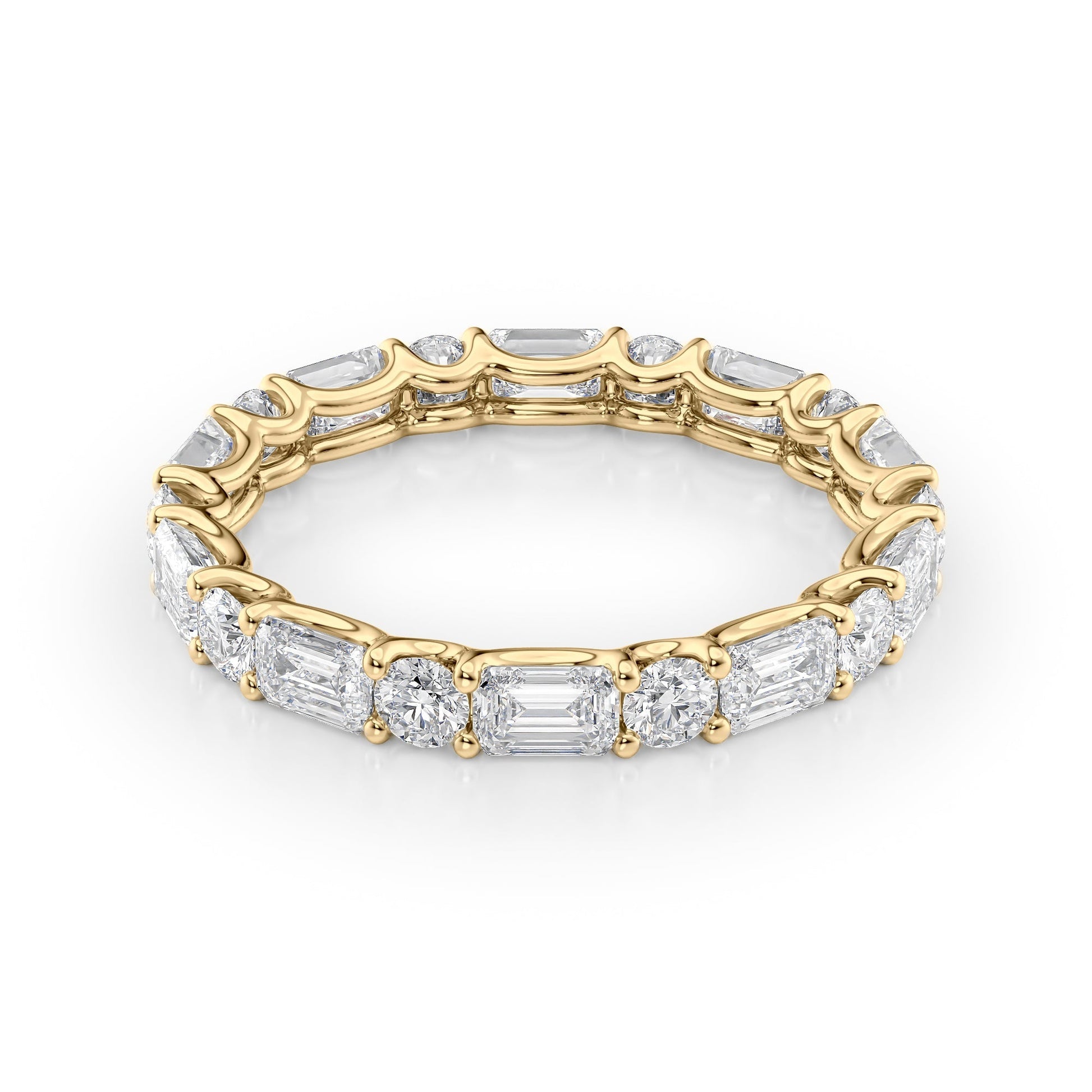 2.6ct Niara Round Cut Moissanite Ring - Gold
